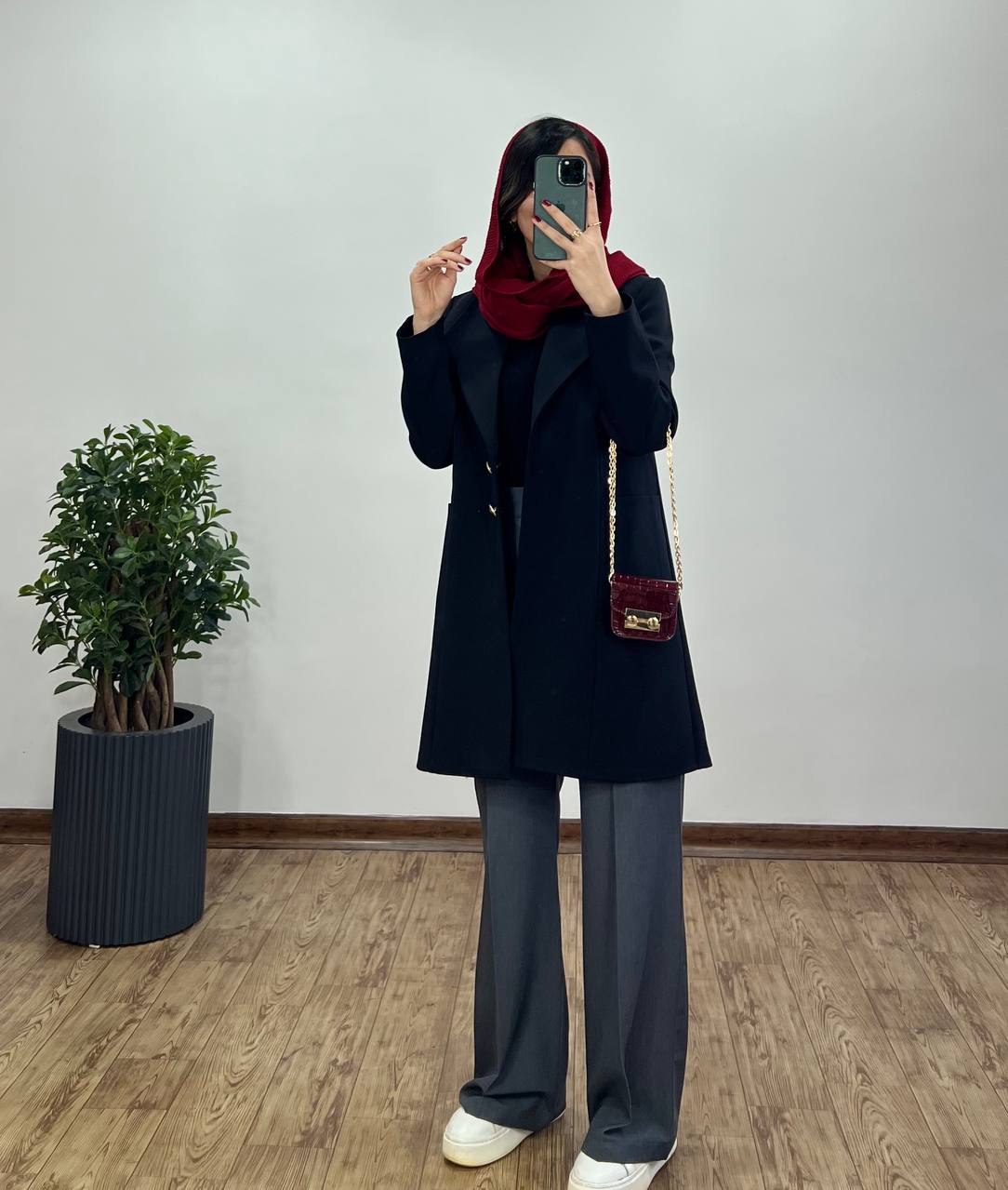 مانتو کتی بلند دکمه دار تیلان