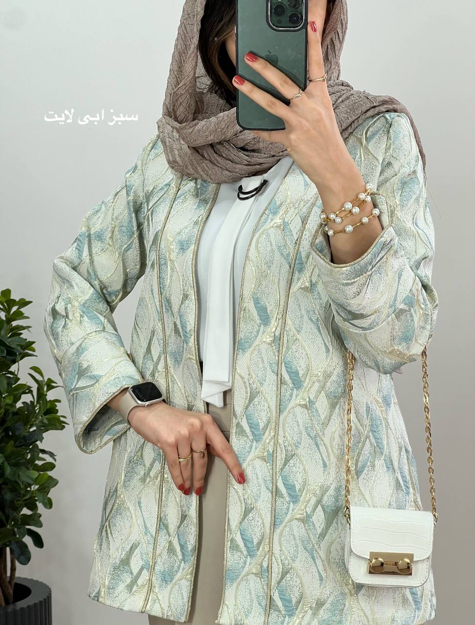 مانتو ژاکارد مغزی دوزی نفس