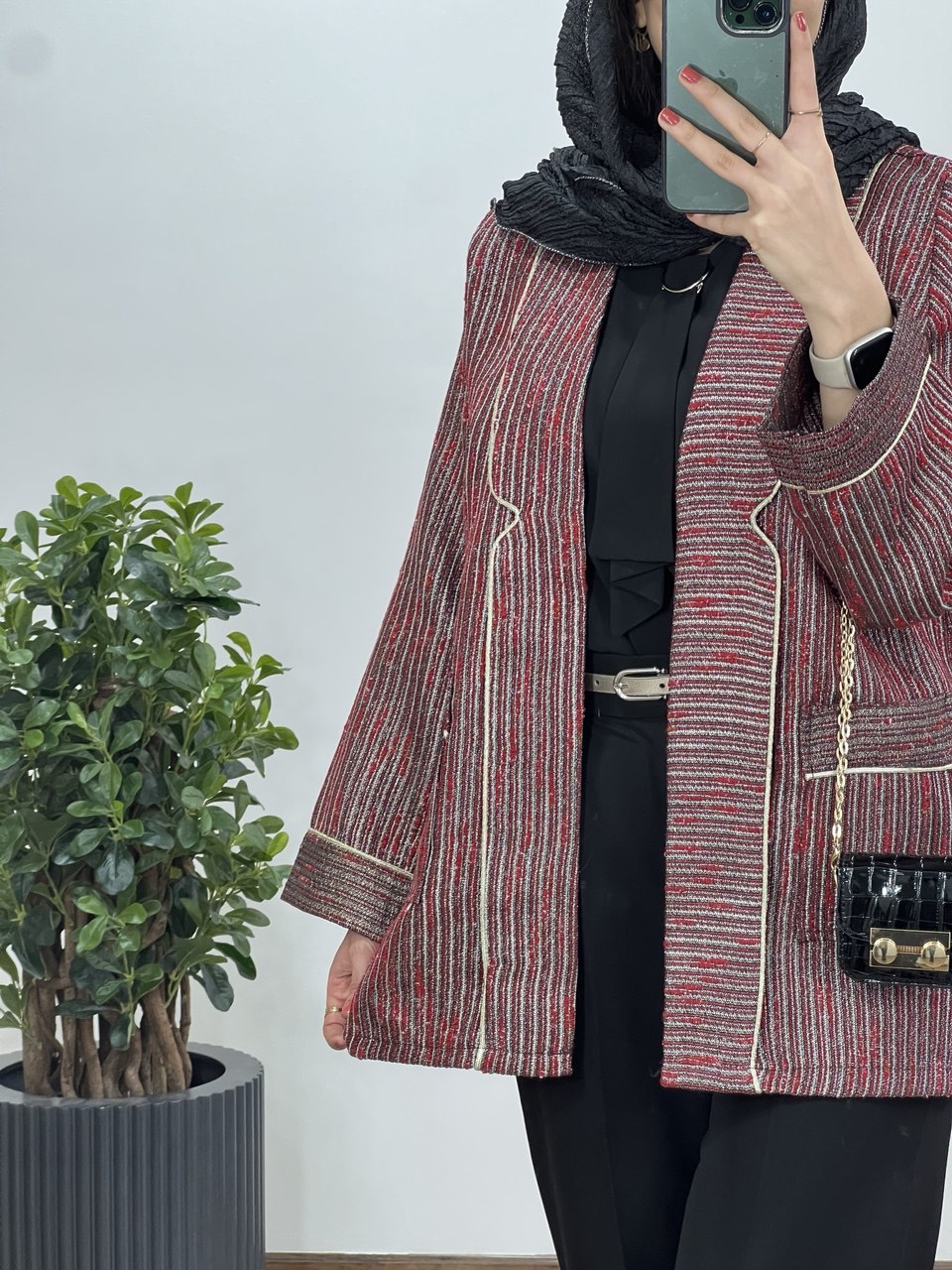 مانتو ژاکارد مغزی دوزی همتا