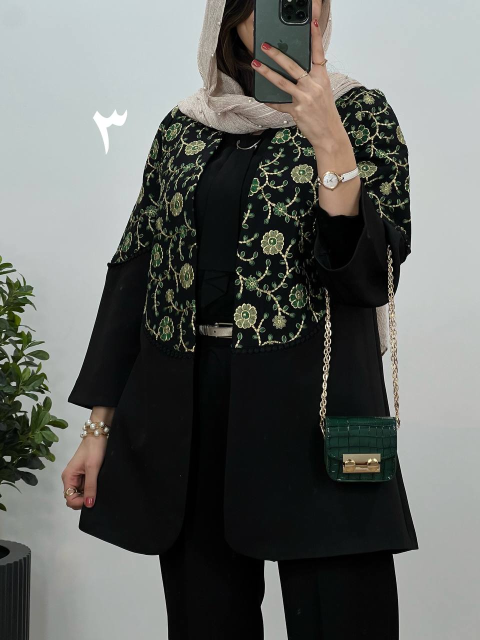 مانتو مجلسی سوزندوزی پینکا