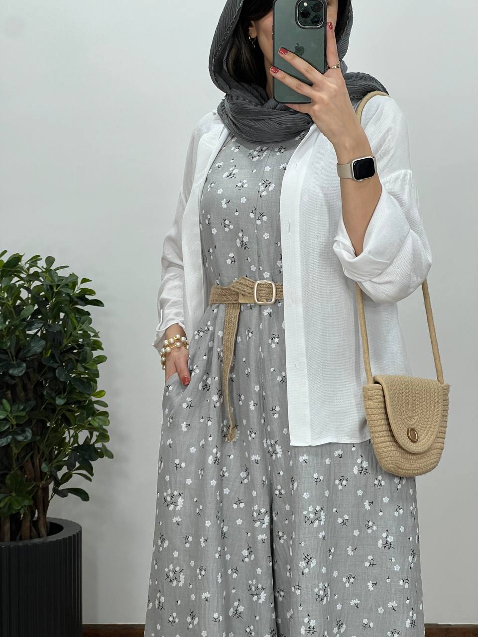 سرهمی شکوفه همراه با کمربند 8 کد2432