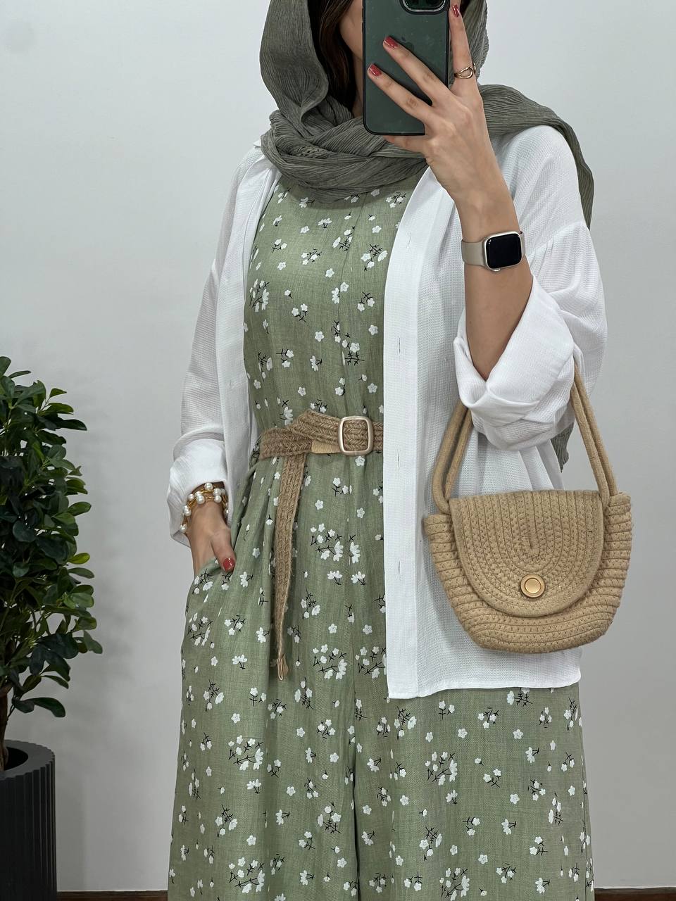 سرهمی شکوفه همراه با کمربند 8 کد2432