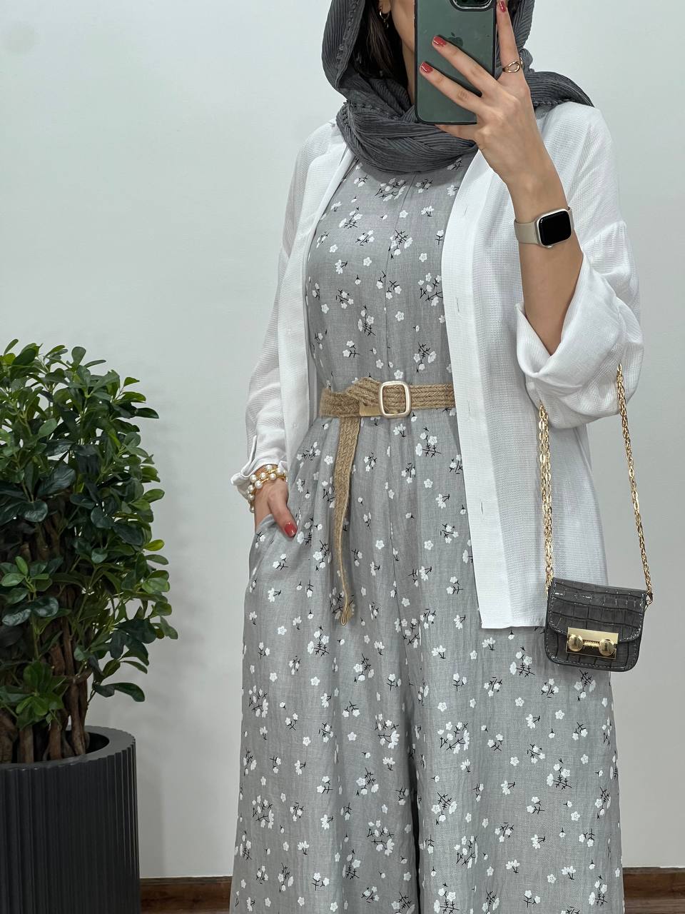 سرهمی شکوفه همراه با کمربند 8 کد2432
