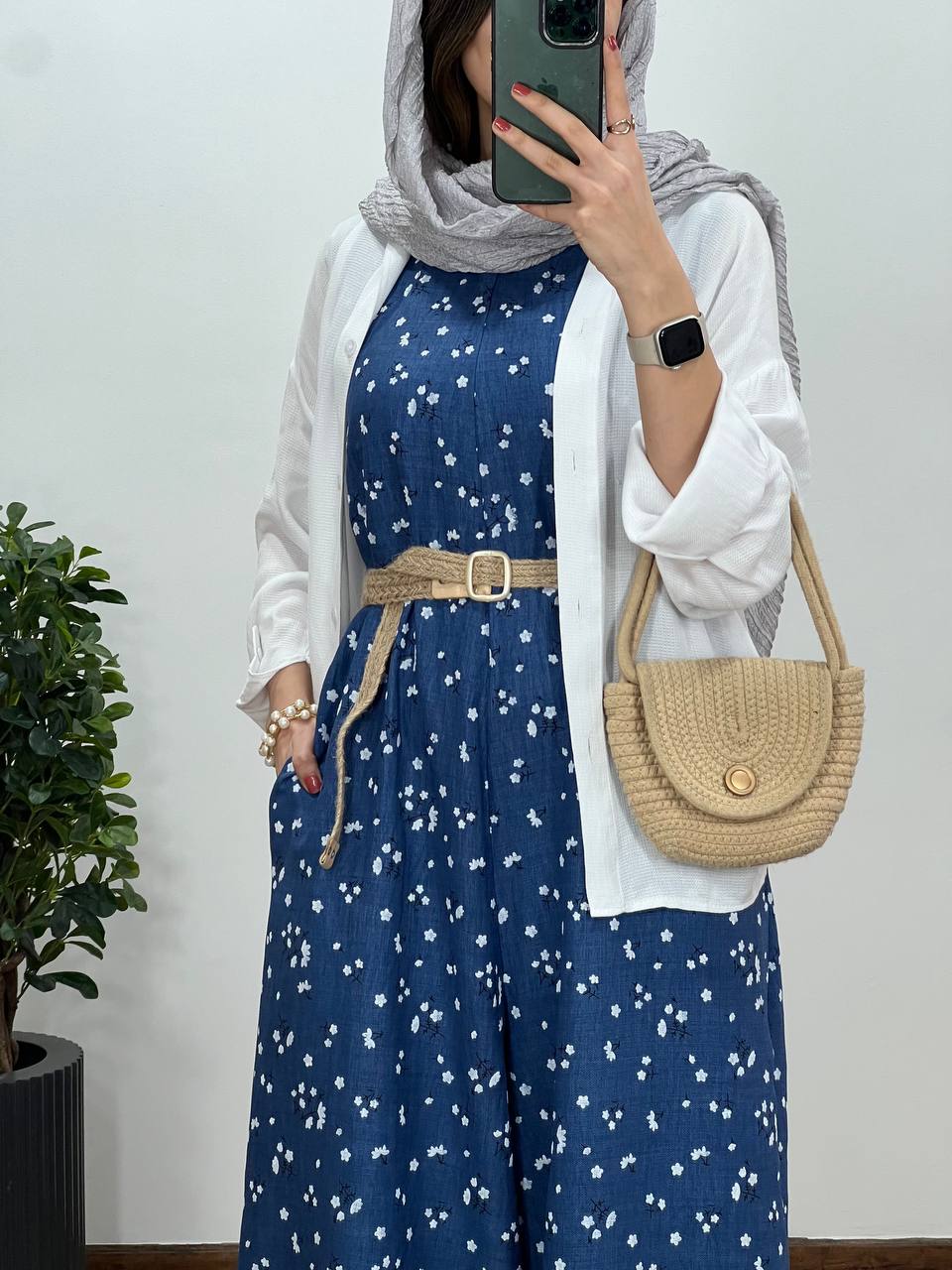 سرهمی شکوفه همراه با کمربند 8 کد2432