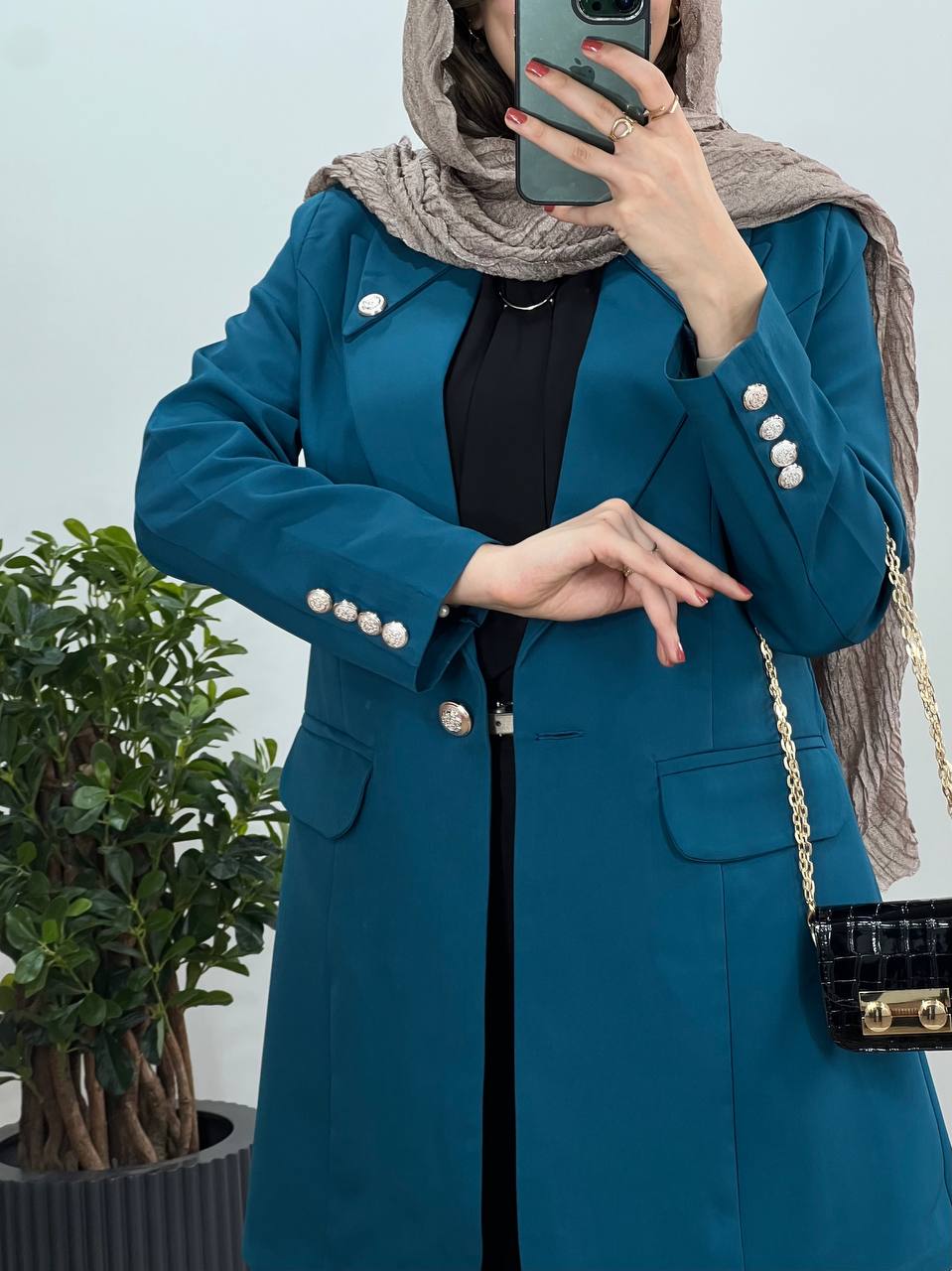 مانتو کتی دکمه دار پریان