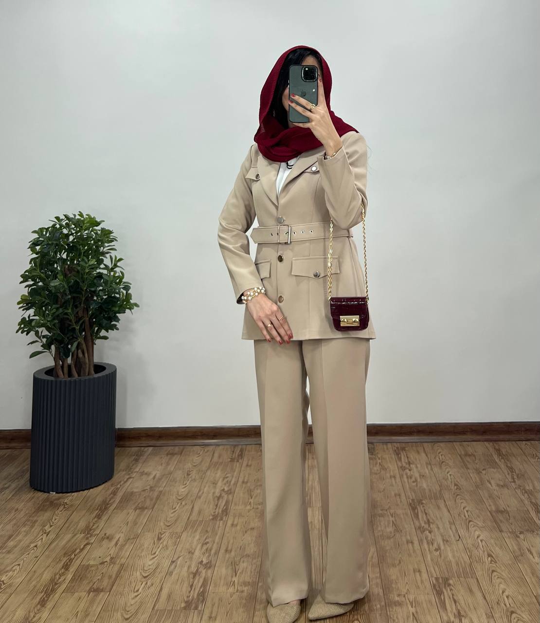 ست سه تیکه کت و شلوار به همراه کمربند ماتیسا