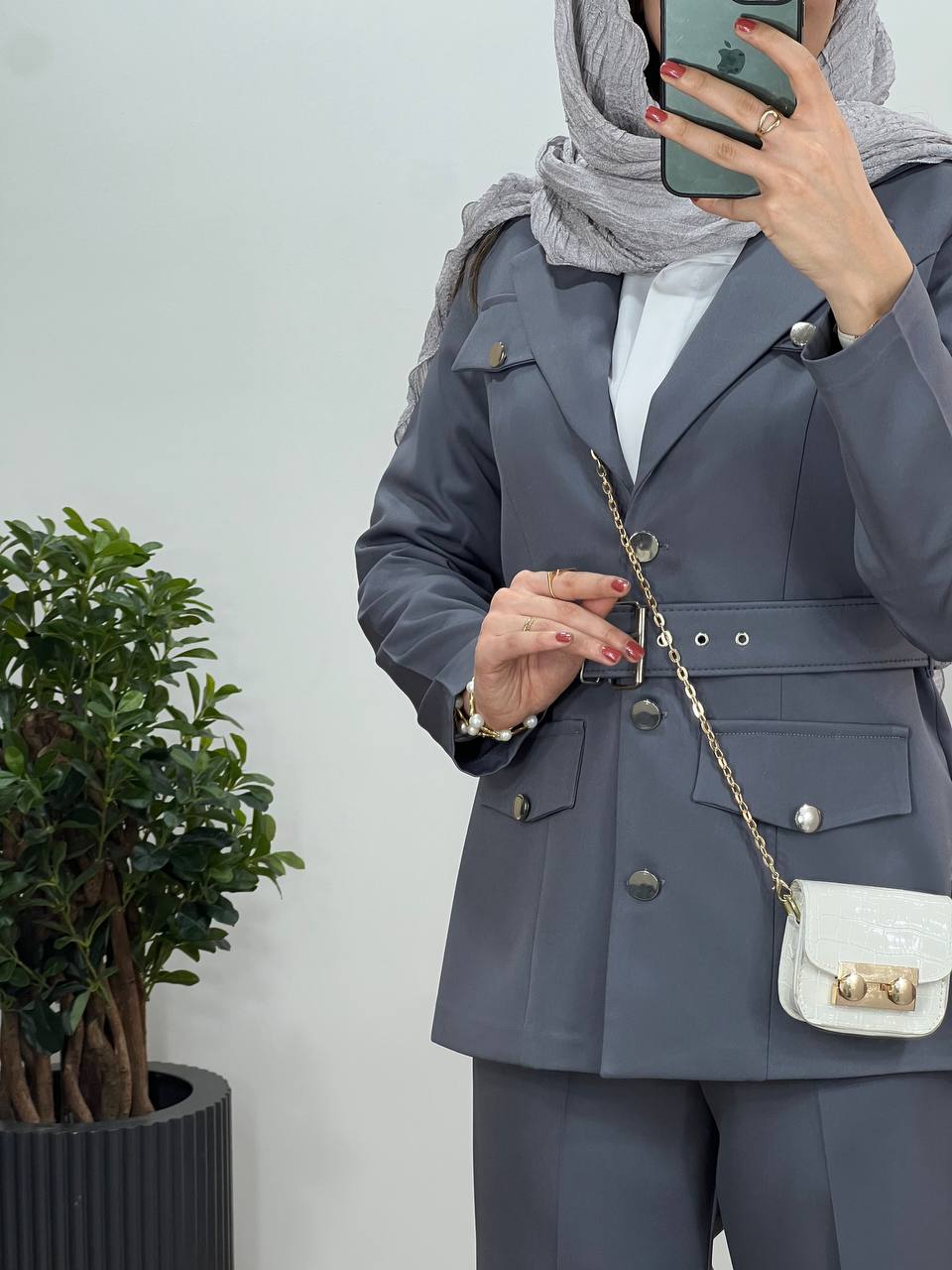 ست سه تیکه کت و شلوار به همراه کمربند ماتیسا