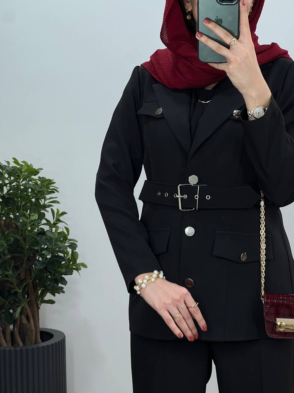 ست سه تیکه کت و شلوار به همراه کمربند ماتیسا