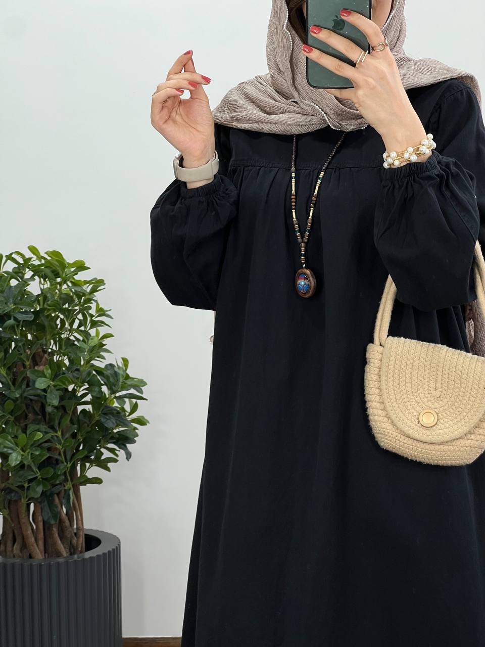 پیراهن مانتویی بلند جین هانا(ایراد دار)