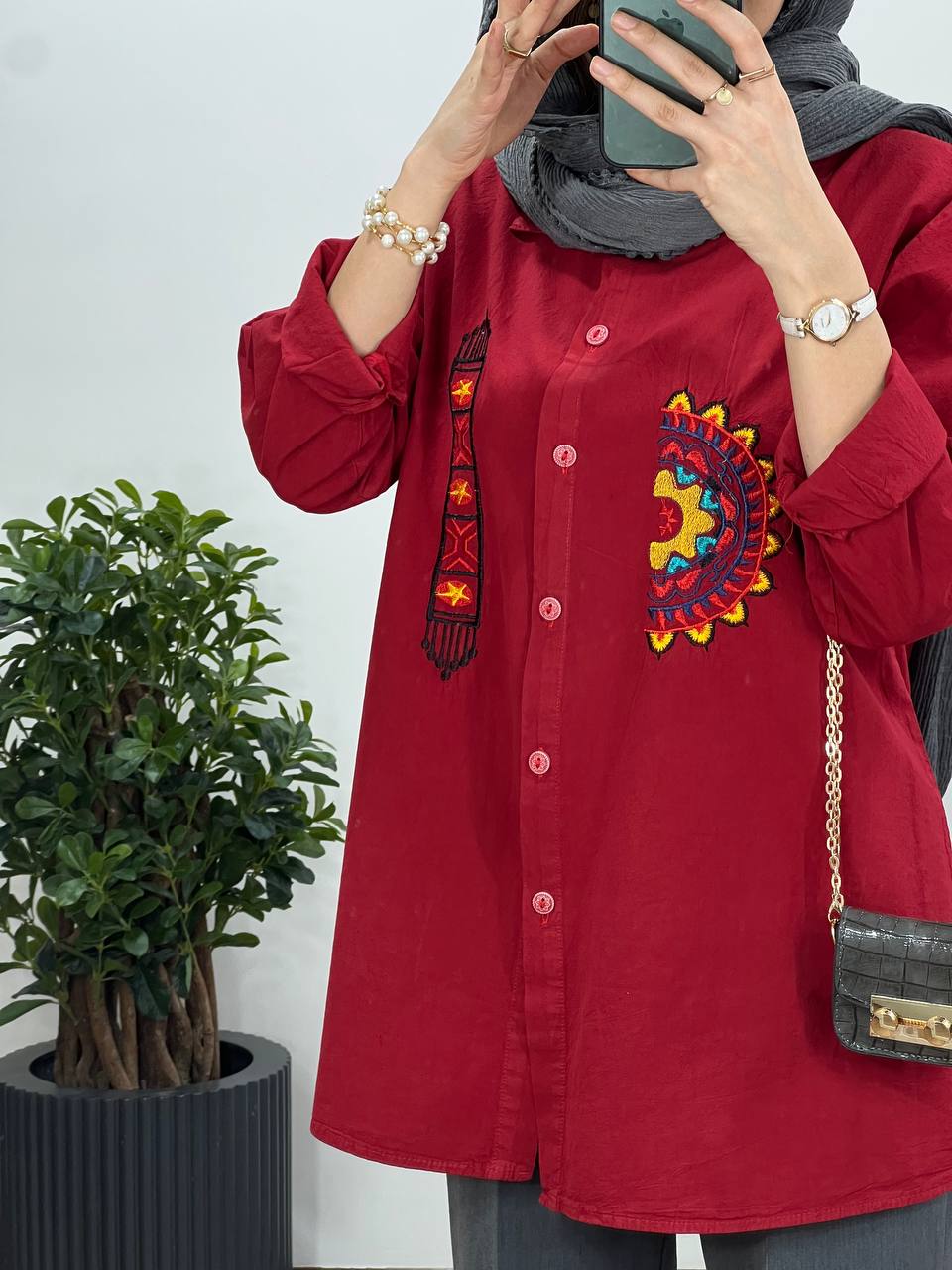 مانتو گلدوزی خورشید