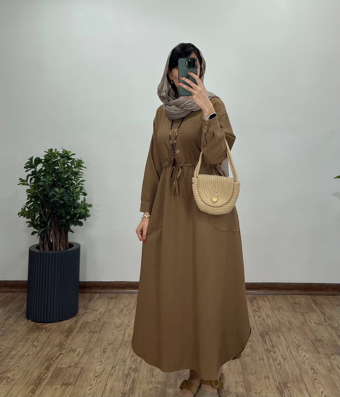 پیراهن مانتویی بلند آیناز 2