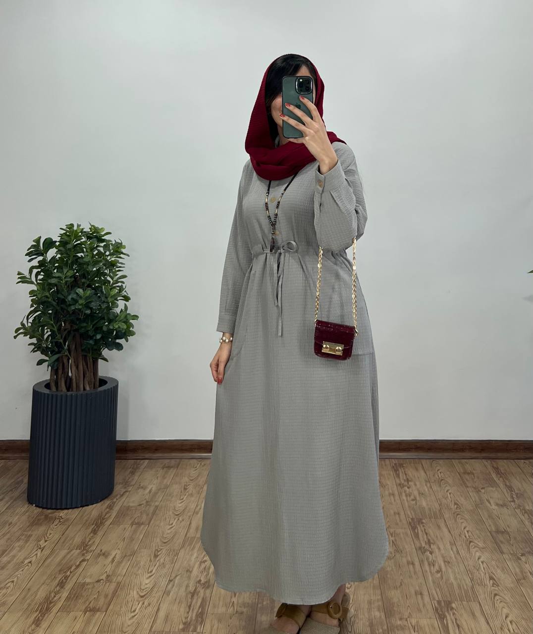 پیراهن مانتویی بلند آیناز 2