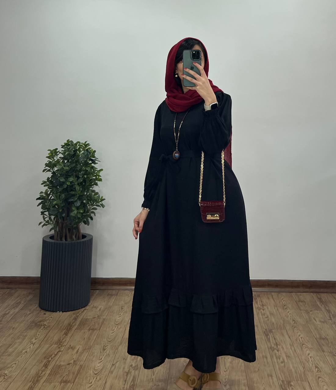 پیراهن مانتویی بلند دل آرا 7