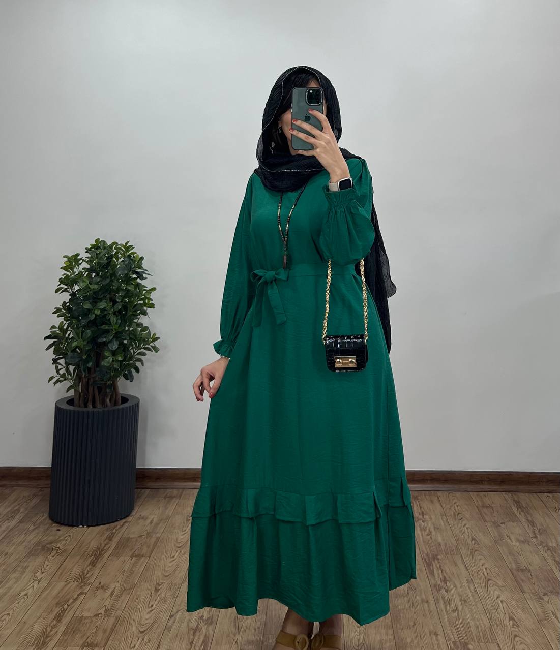 پیراهن مانتویی بلند دل آرا 7