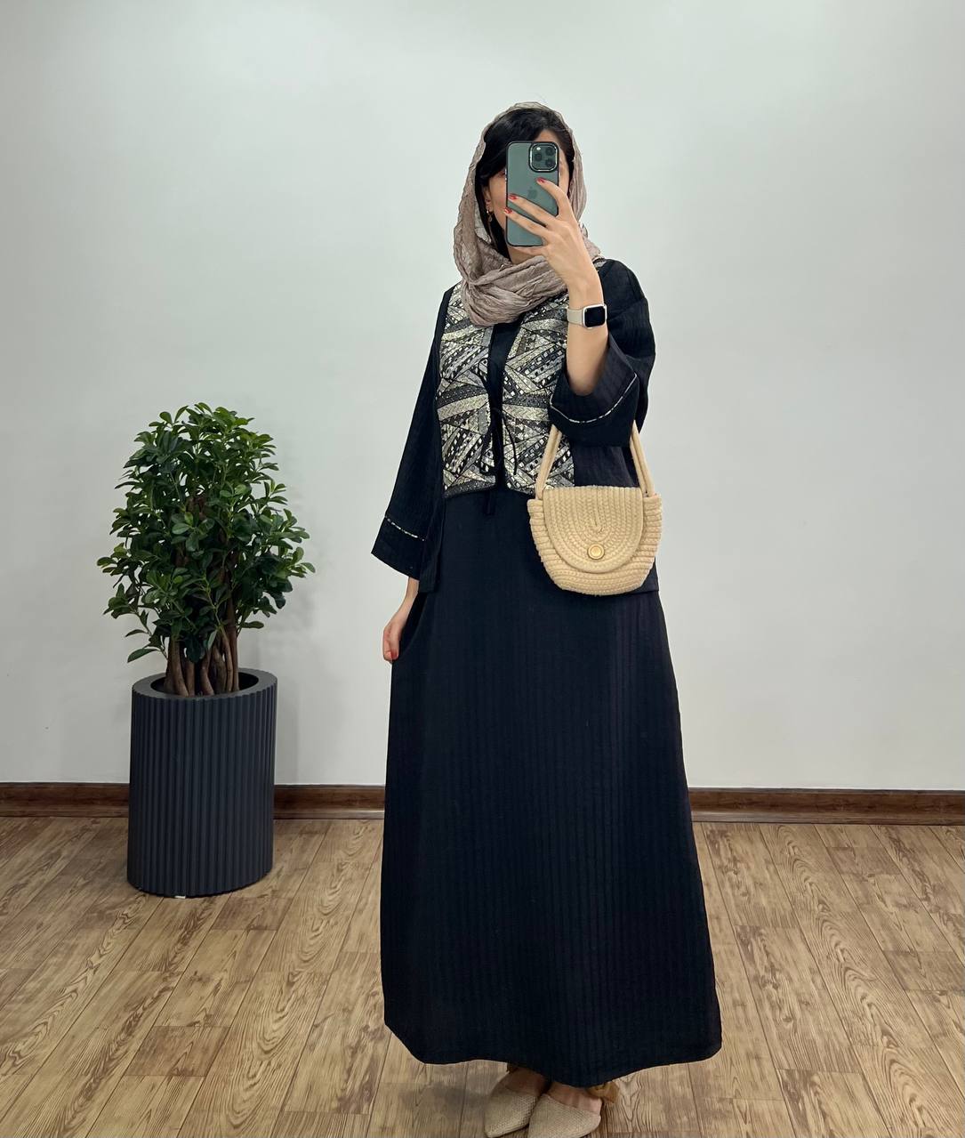 پیراهن مانتویی سوزندوزی آذین