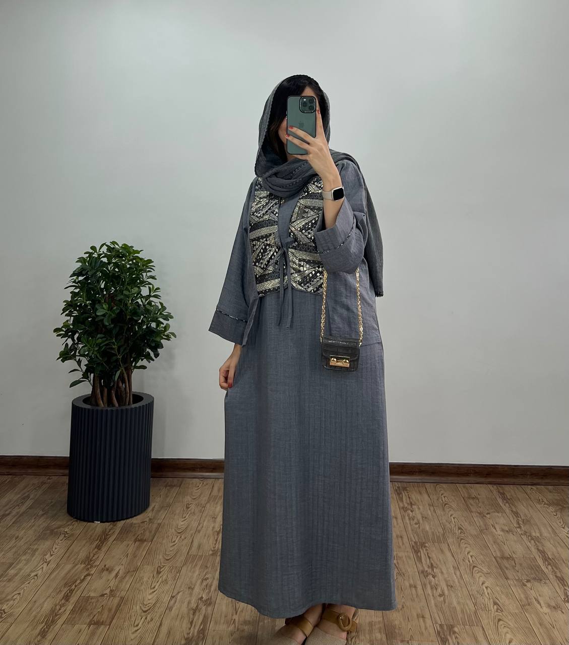پیراهن مانتویی سوزندوزی آذین 1