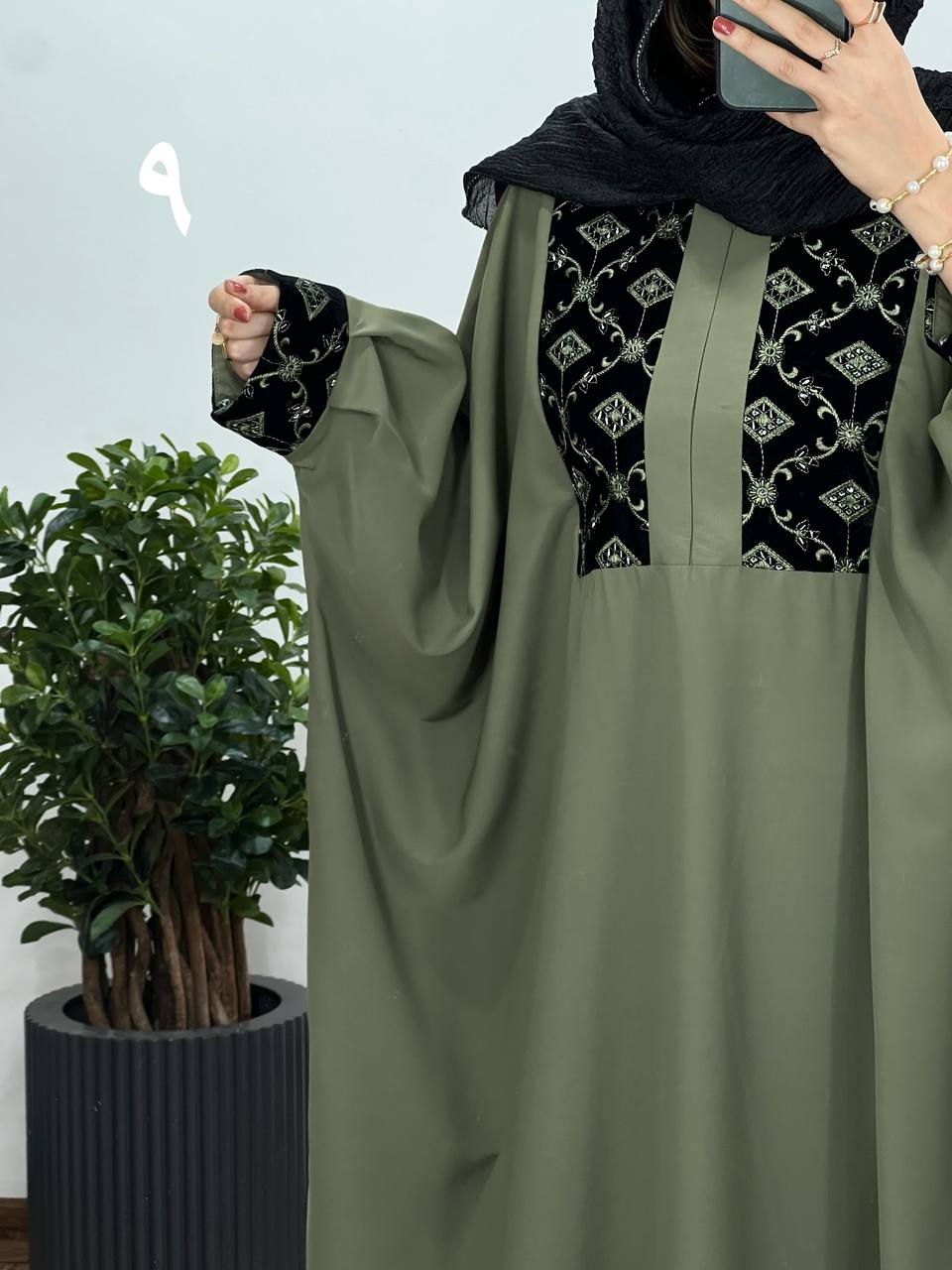 عبای بلند سوزندوزی اسرا 4