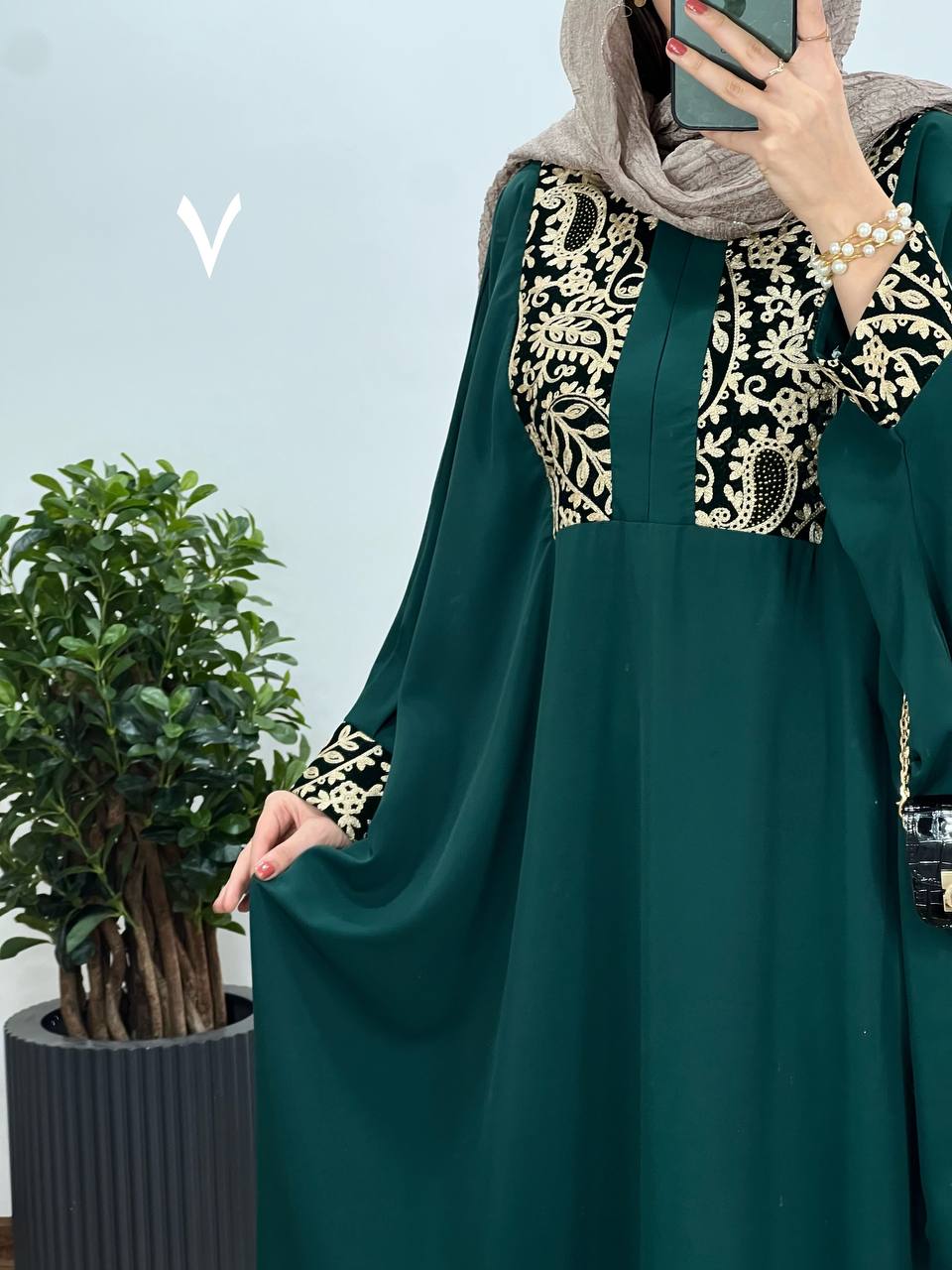 عبای بلند سوزندوزی اسرا 4