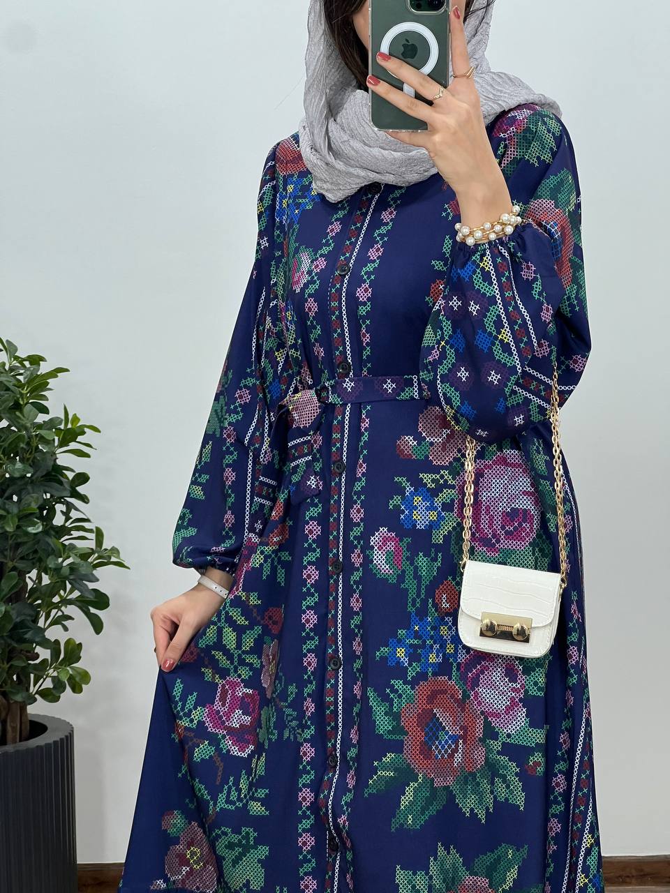 پیراهن بلند دکمه دار شرمیلا 1