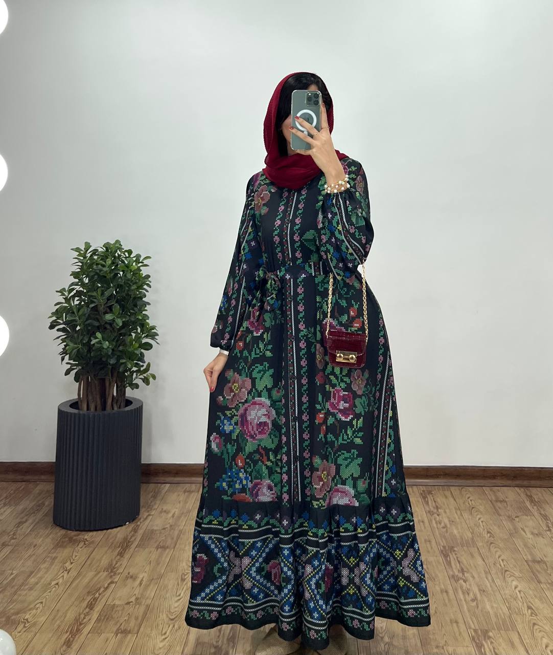 پیراهن بلند دکمه دار شرمیلا 1