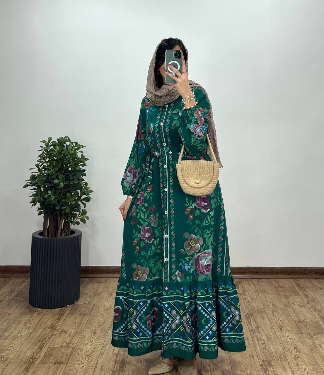 پیراهن بلند دکمه دار شرمیلا