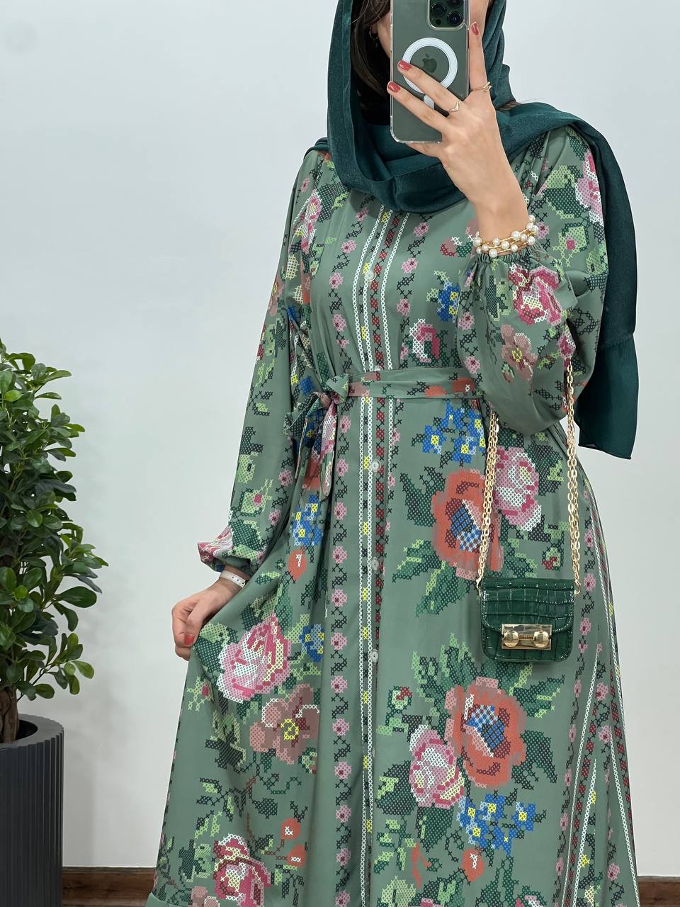پیراهن بلند دکمه دار شرمیلا 1