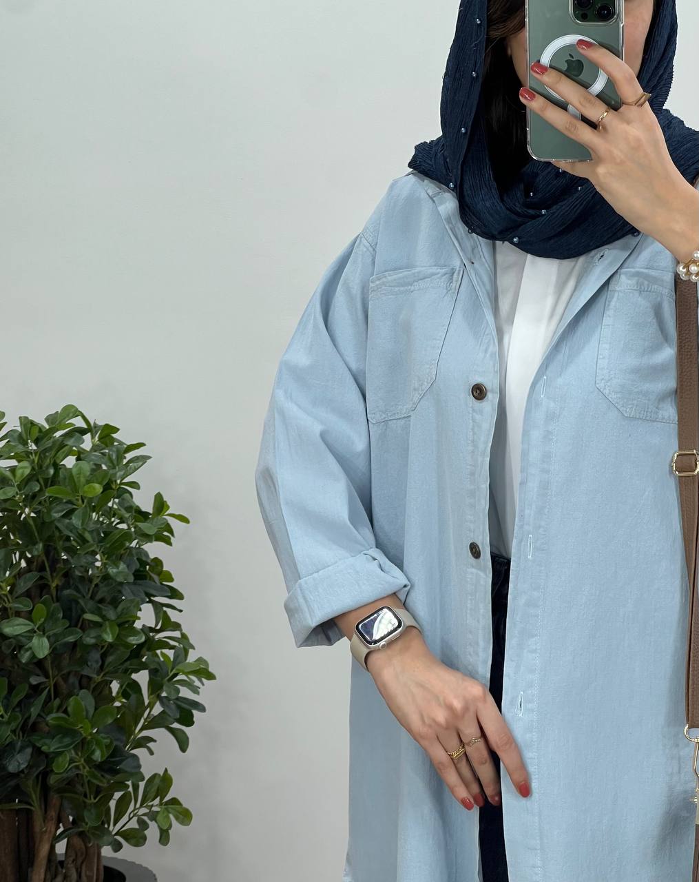 مانتو بلند لینن غنچه(ایراد دار)