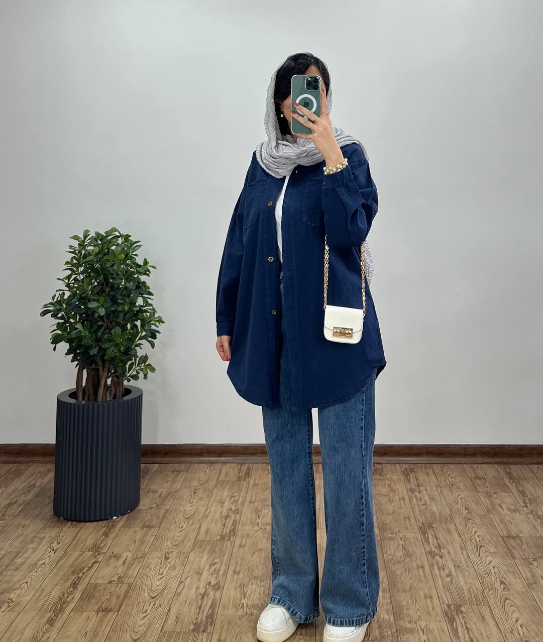 مانتو بلند لینن غنچه(ایراد دار)