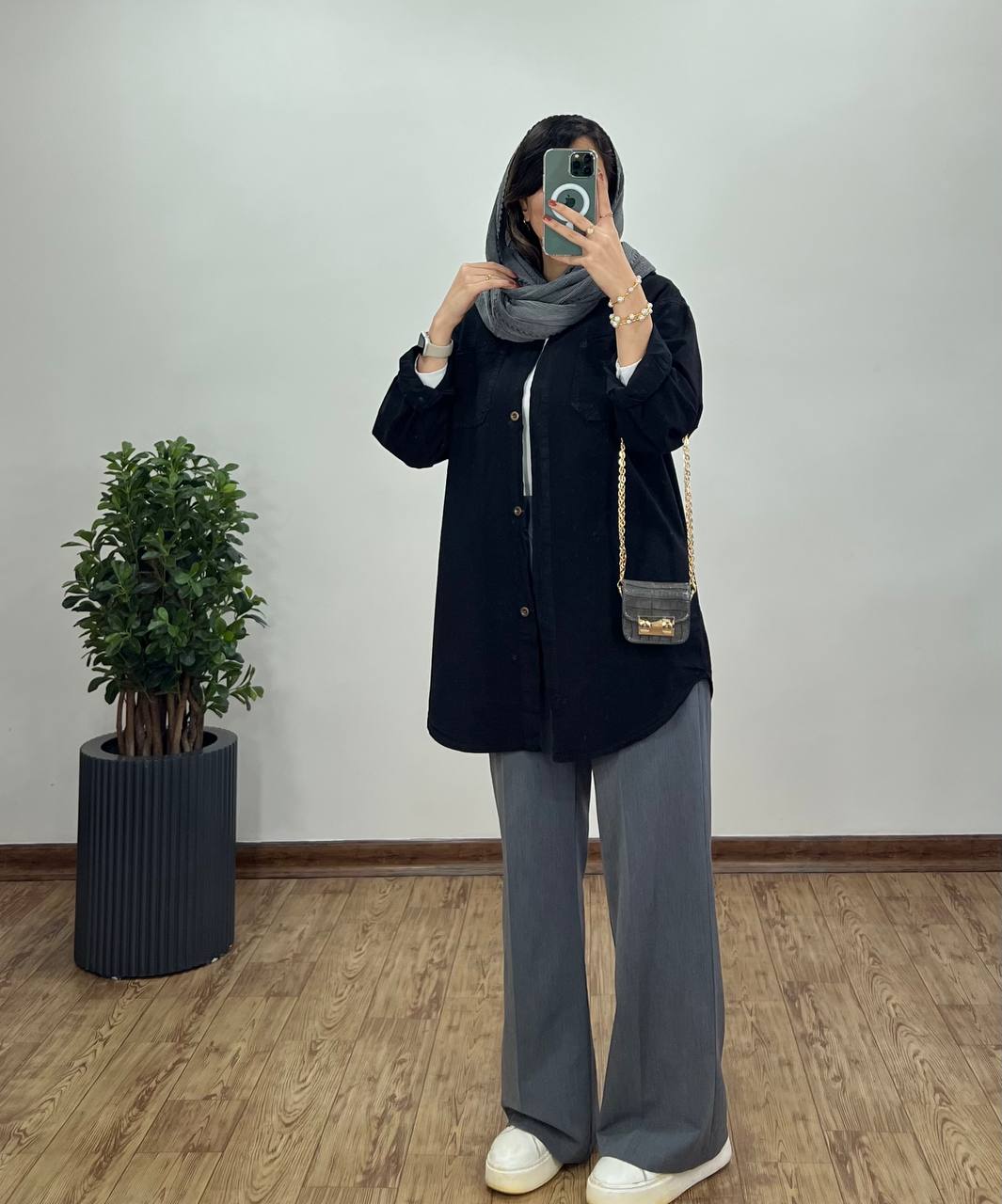 مانتو بلند لینن غنچه(ایراد دار)