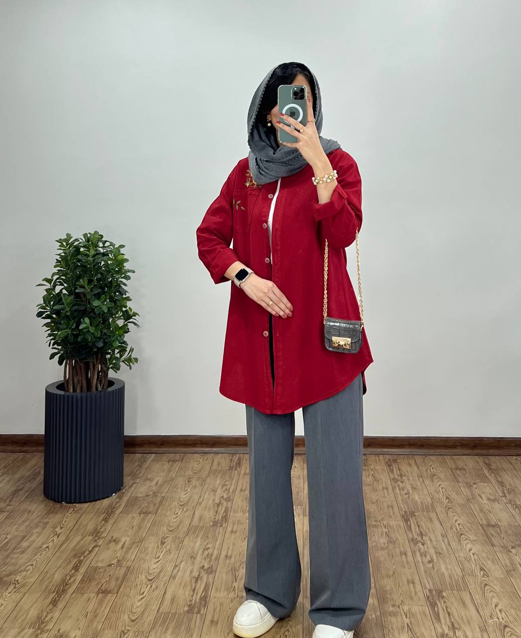 مانتو لینن گلدوزی تن آرا(ایراد دار)