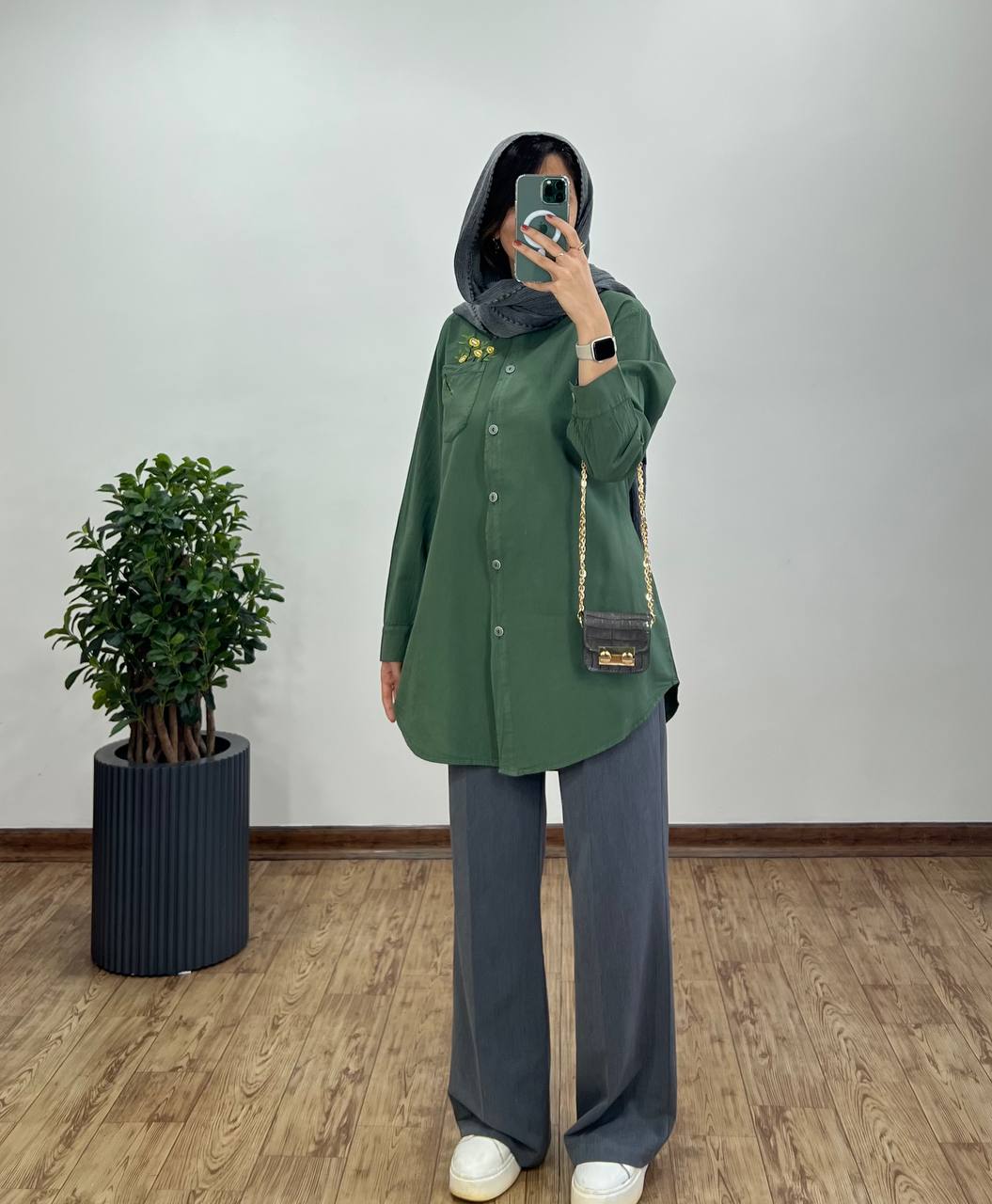 مانتو لینن گلدوزی تن آرا(ایراد دار)