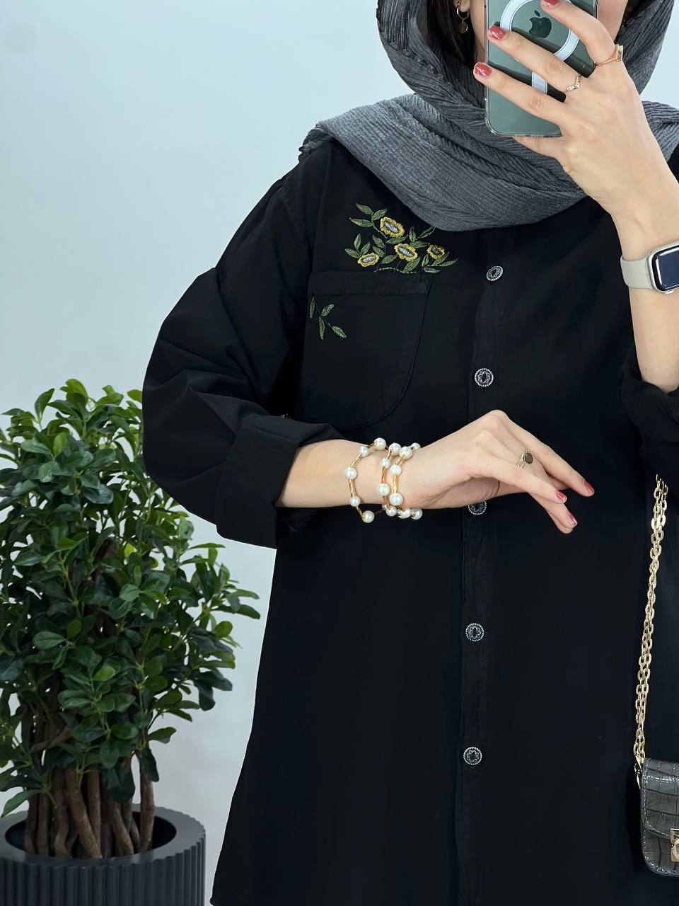 مانتو لینن گلدوزی تن آرا(ایراد دار)