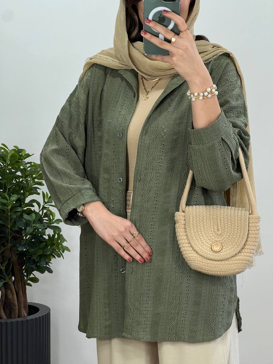 تونیک مانتویی سوزندوزی مراکشی با قد بلندتر کد 2635