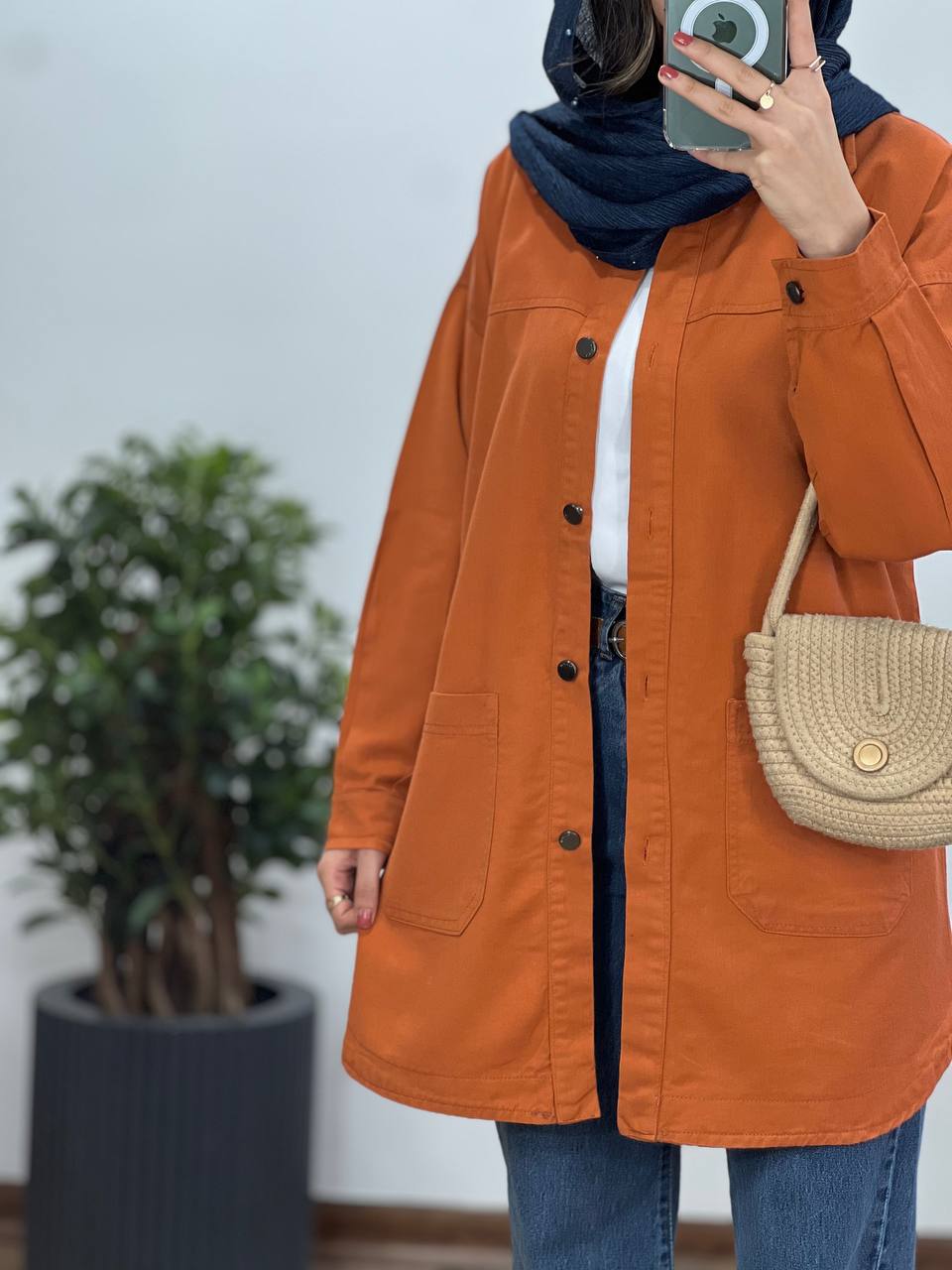 مانتو کتان کاغذی سلین