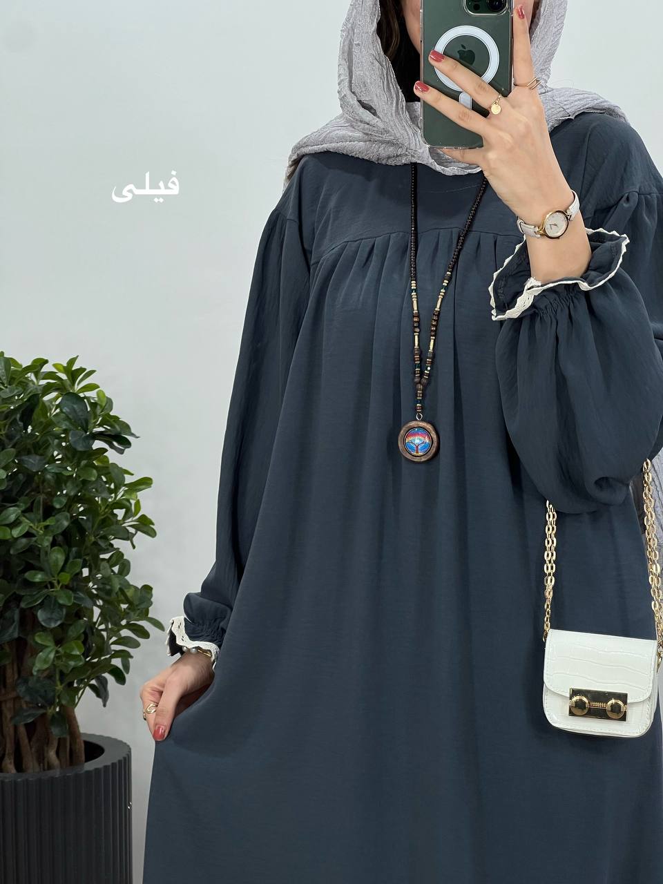 مانتو عبایی بلند رایلی کد 2638