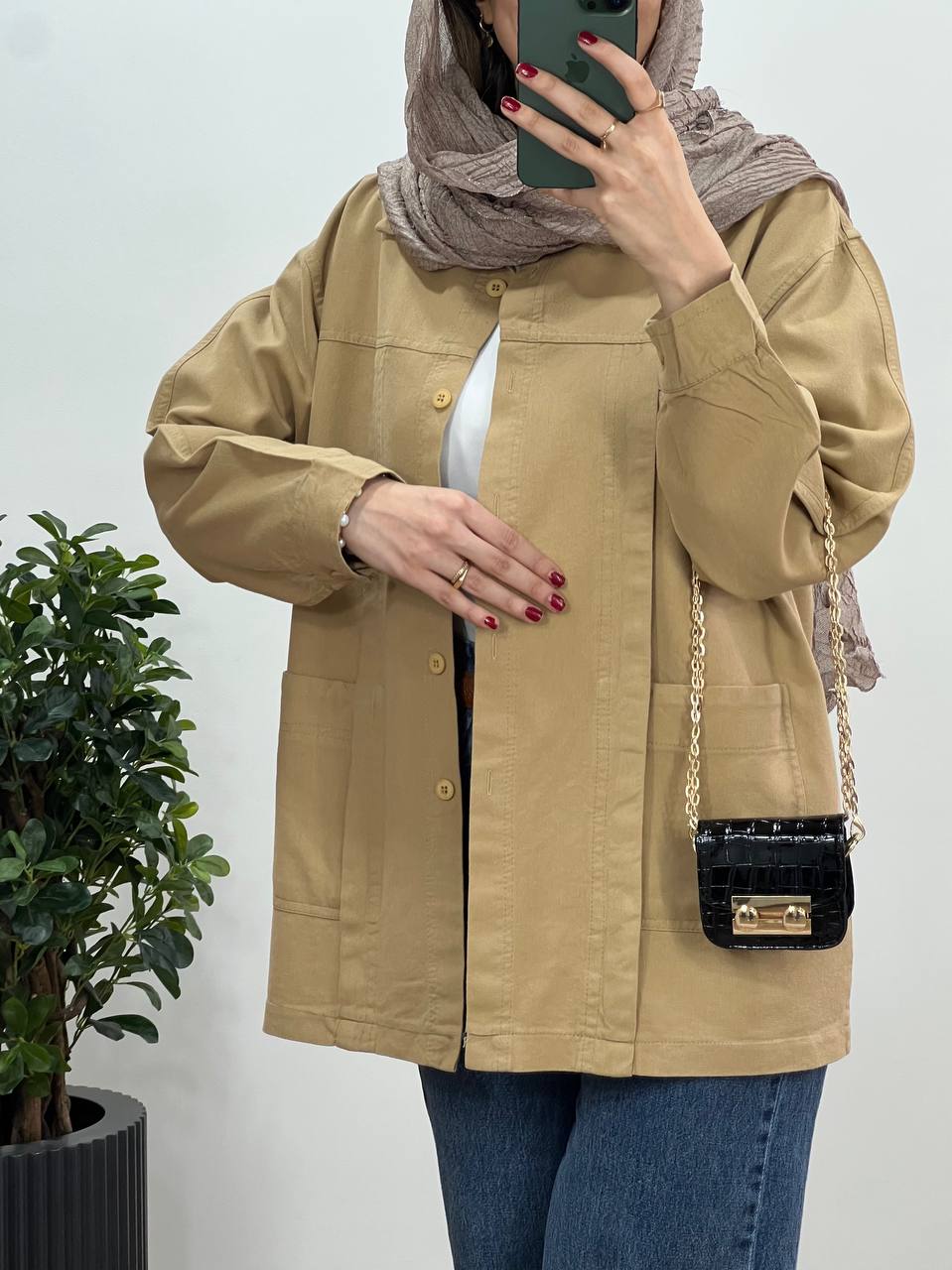مانتو کتان کاغذی امیلیا