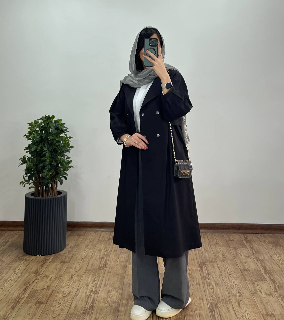 مانتو بلند لینن ماهتاب 1(ایراد دار)
