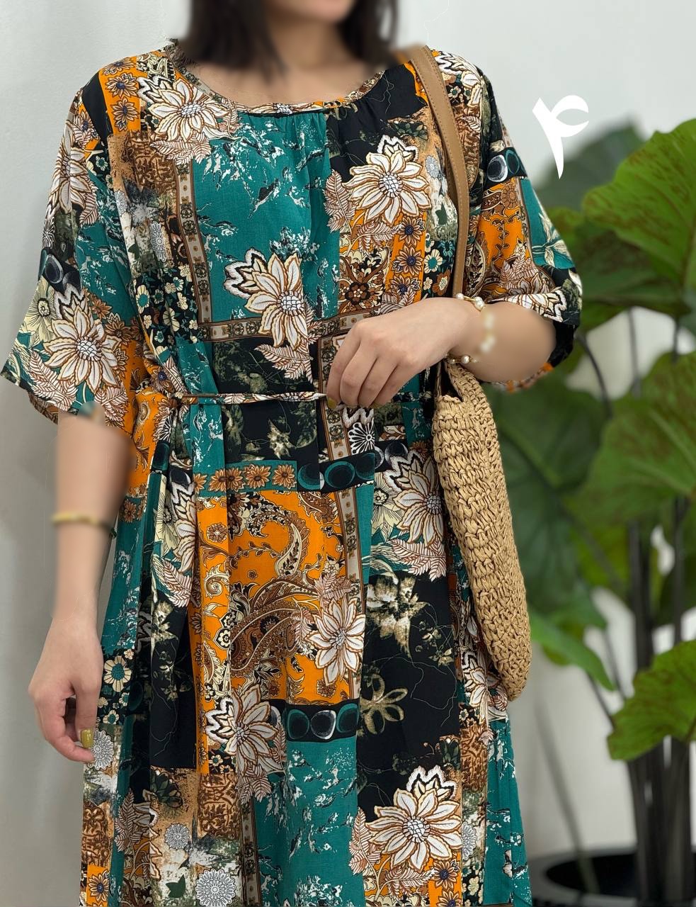 پیراهن بلند نخ پنبه دریا