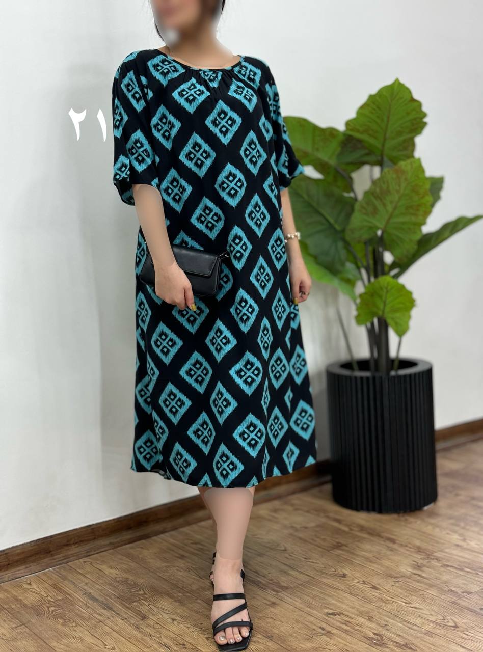 پیراهن بلند نخ پنبه دریا