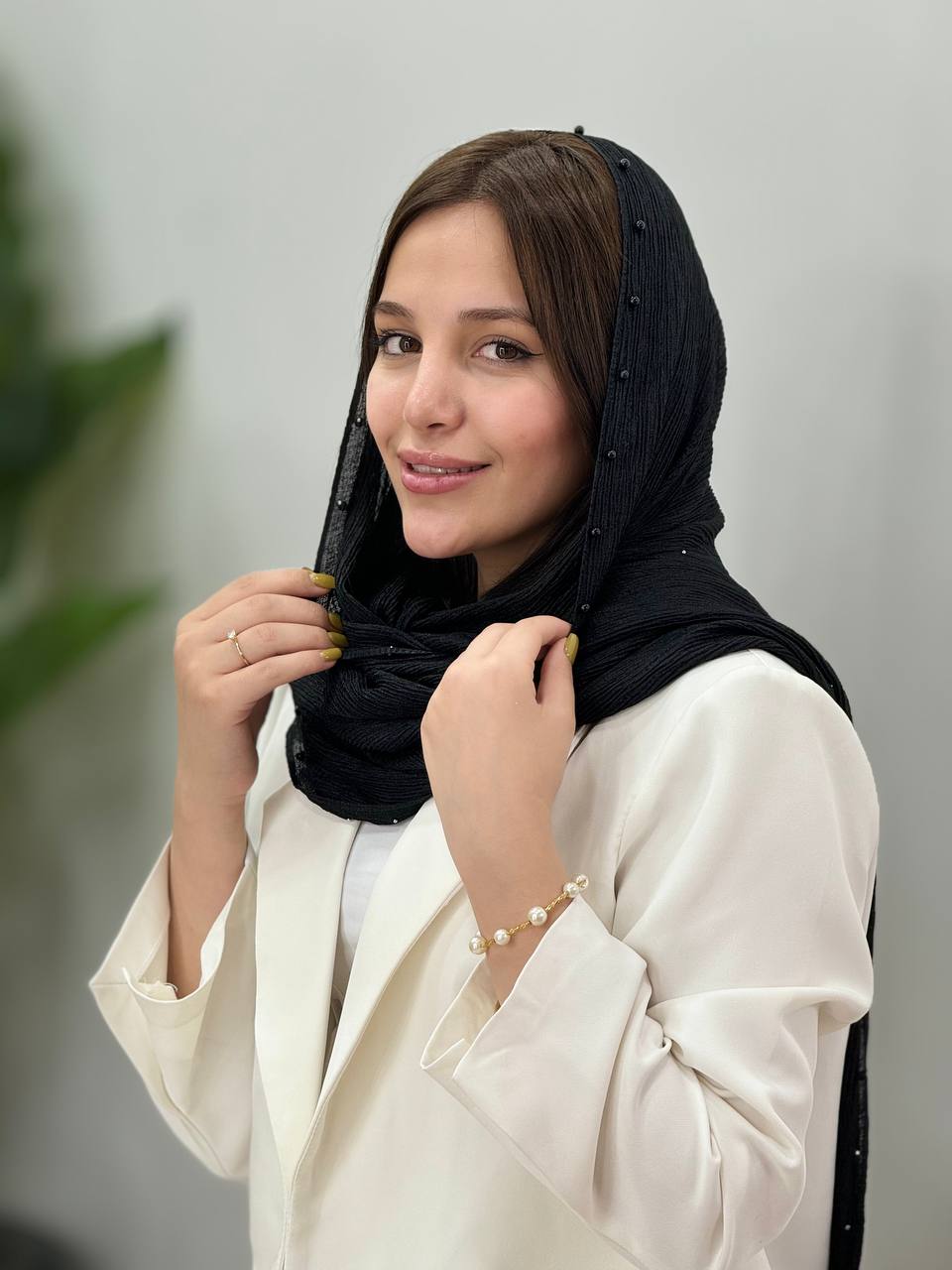 شال پلیسه مروارید