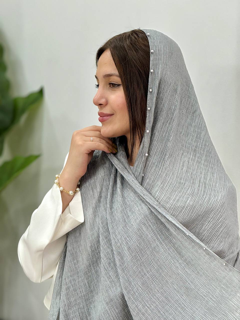 شال پلیسه مروارید