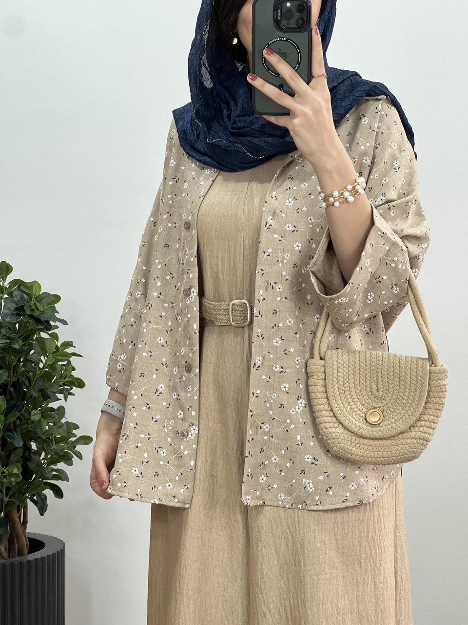 تونیک مانتویی لینن گلسا 3 کد 2964