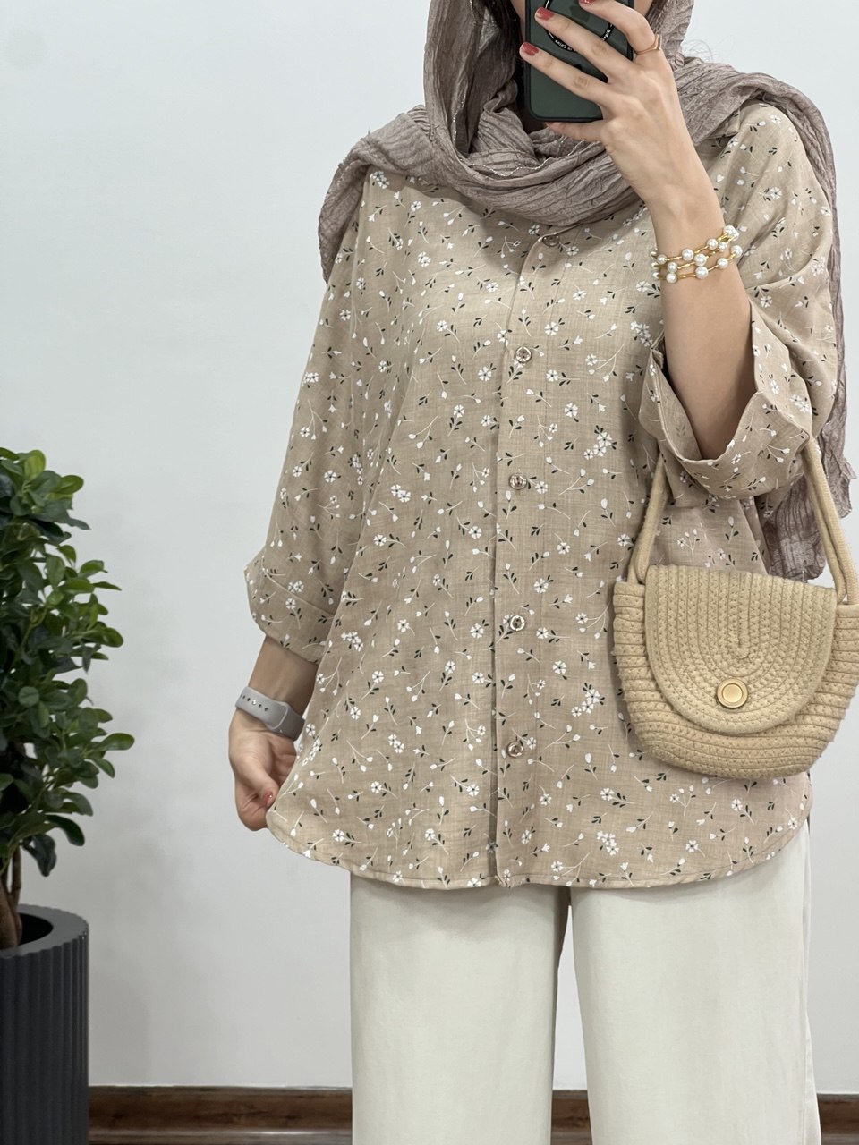 تونیک مانتویی لینن گلسا 3 کد 2964