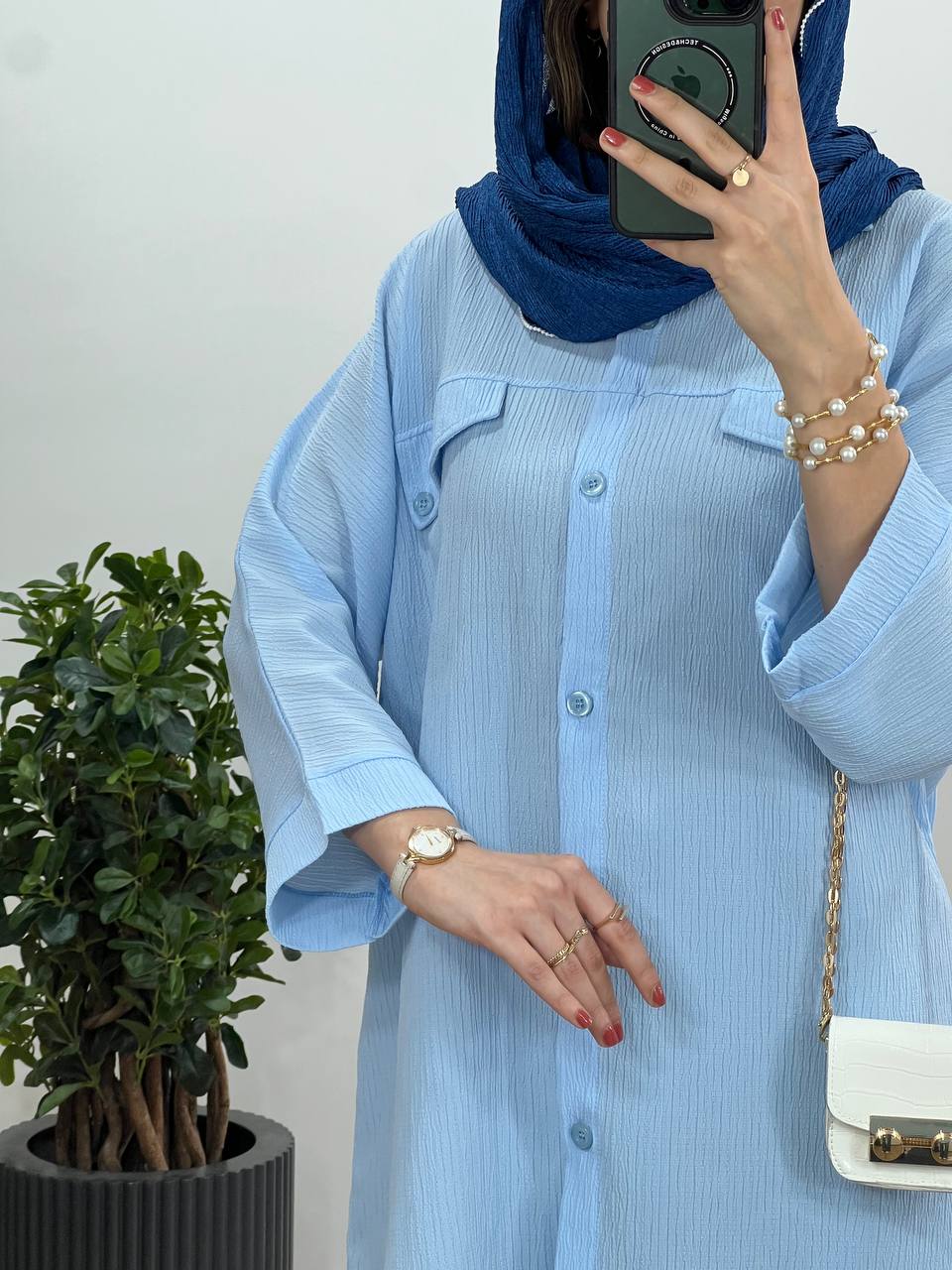 مانتو دکمه دار برکه کد 2970