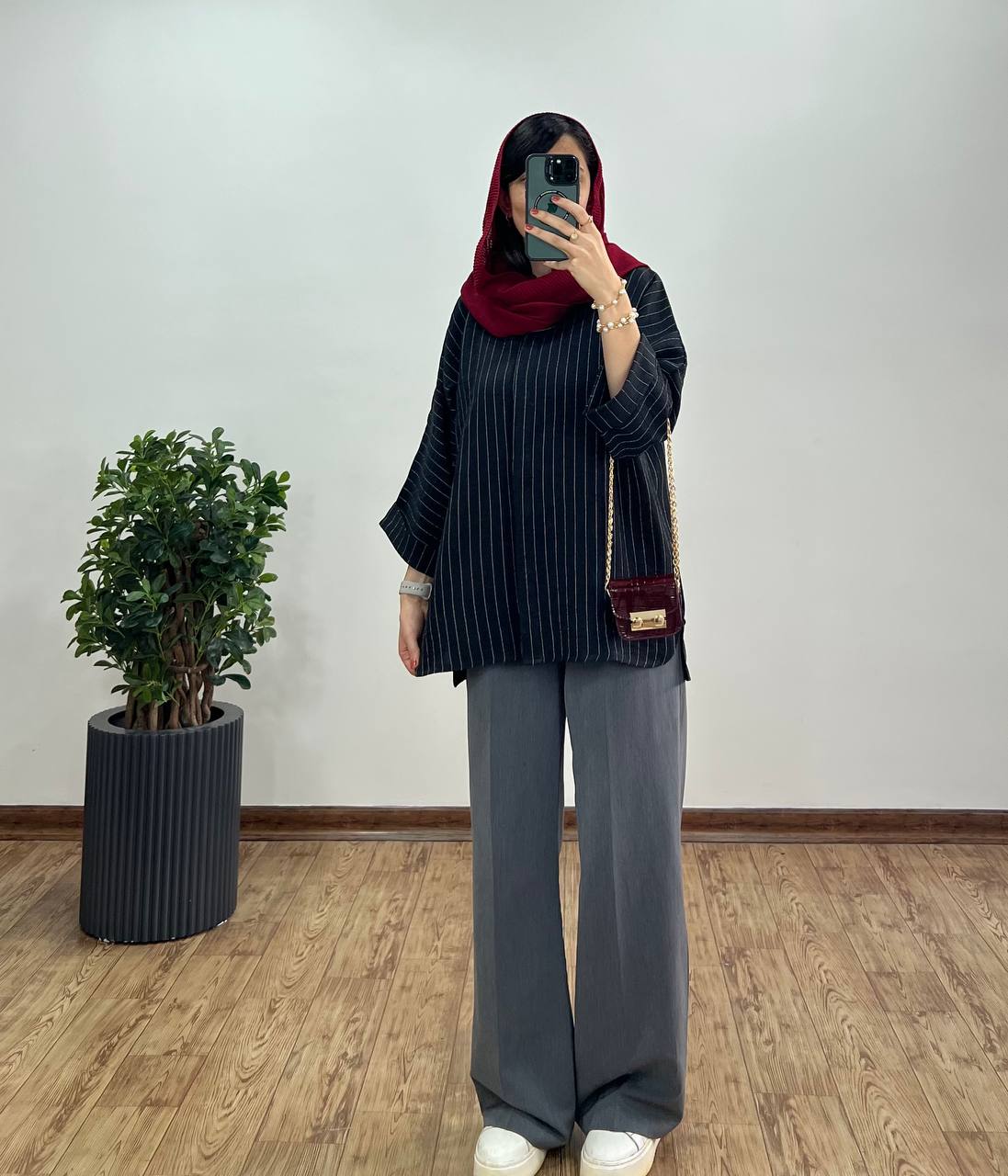 مانتو دکمه مخفی دیپلمات ستین