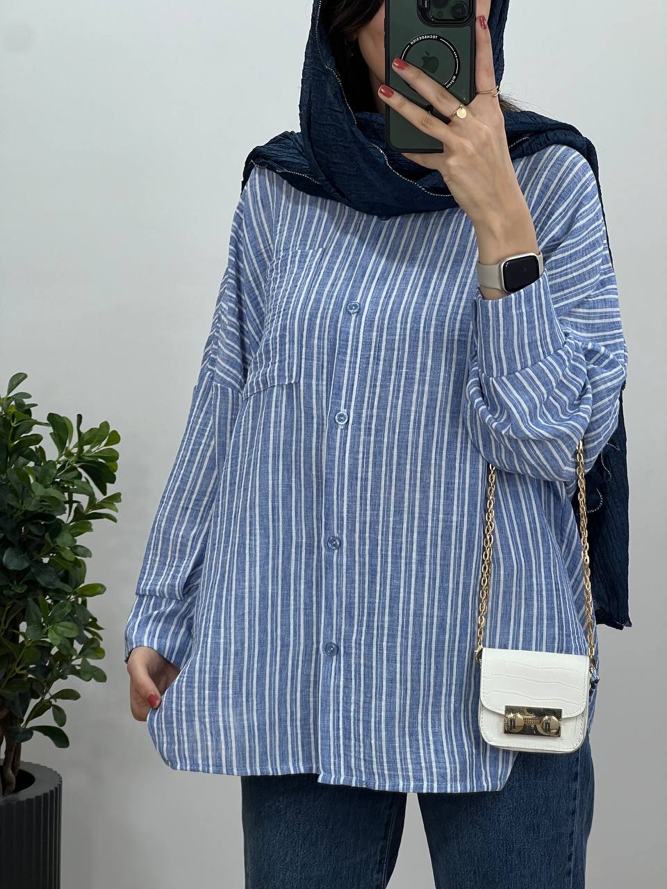 تونیک مانتویی لینن پنبه ویدنا