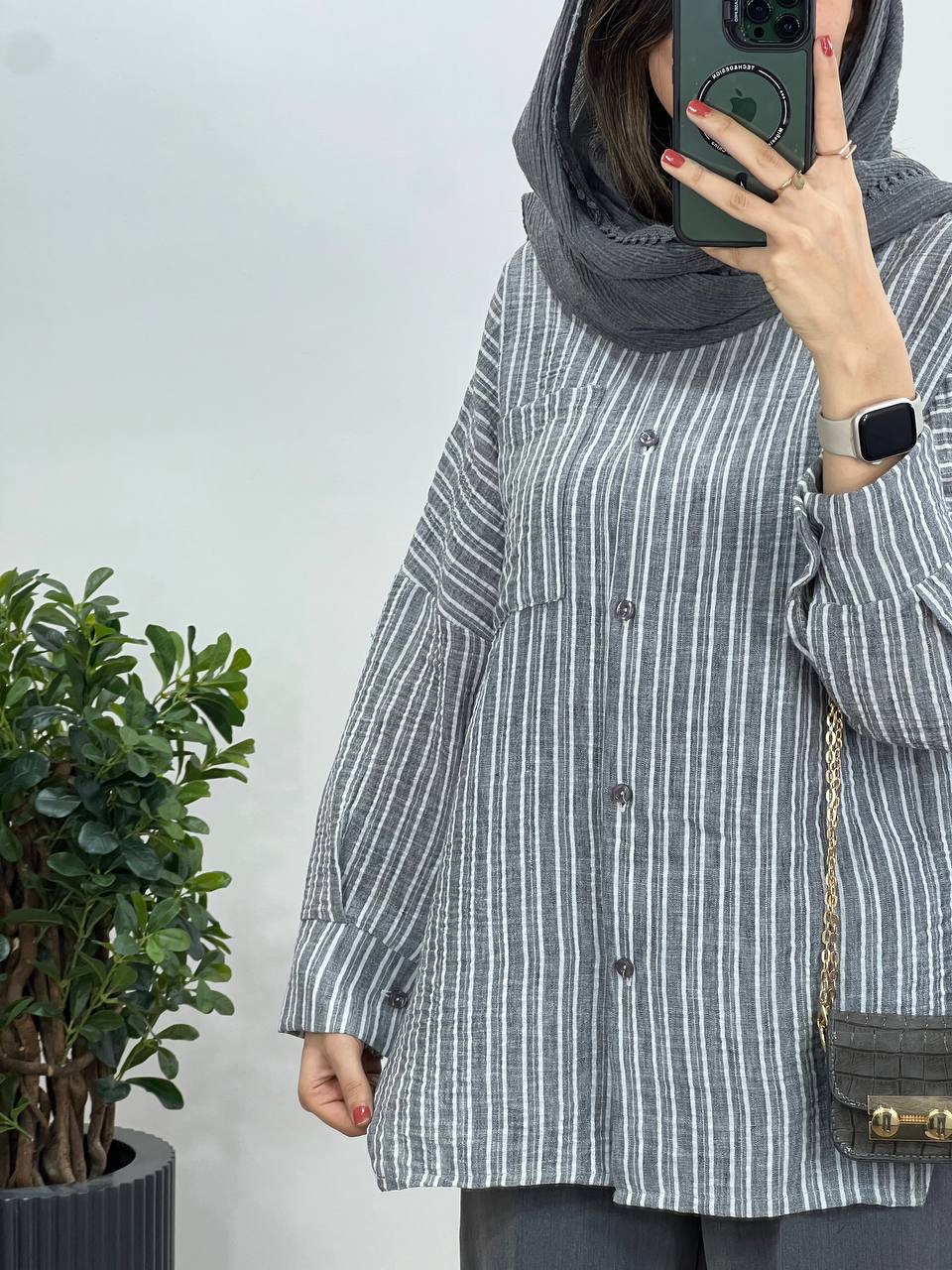 تونیک مانتویی لینن پنبه ویدنا