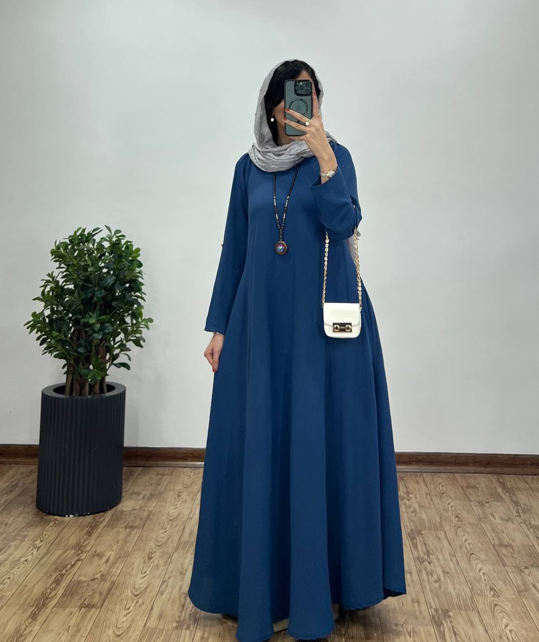 پیراهن مانتویی بلند دلفان