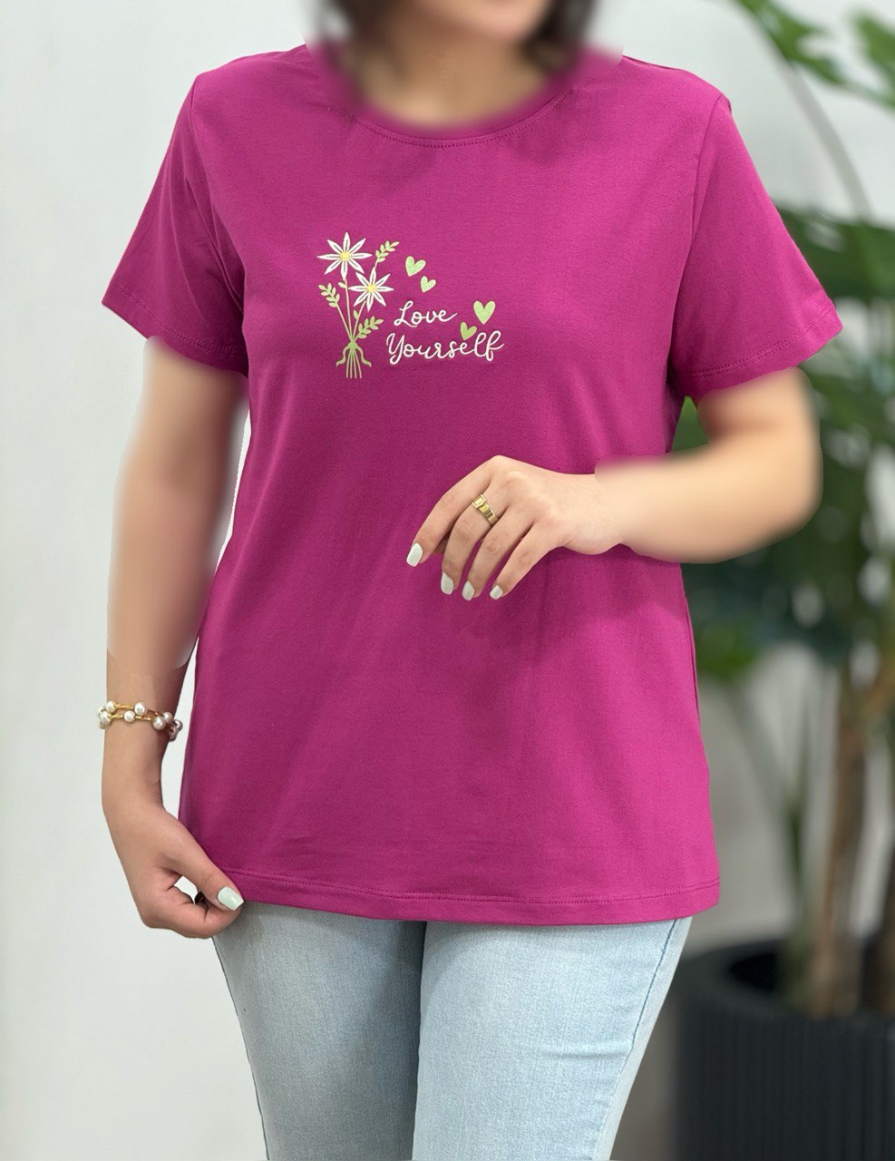 تیشرت زنانه گل بابونه