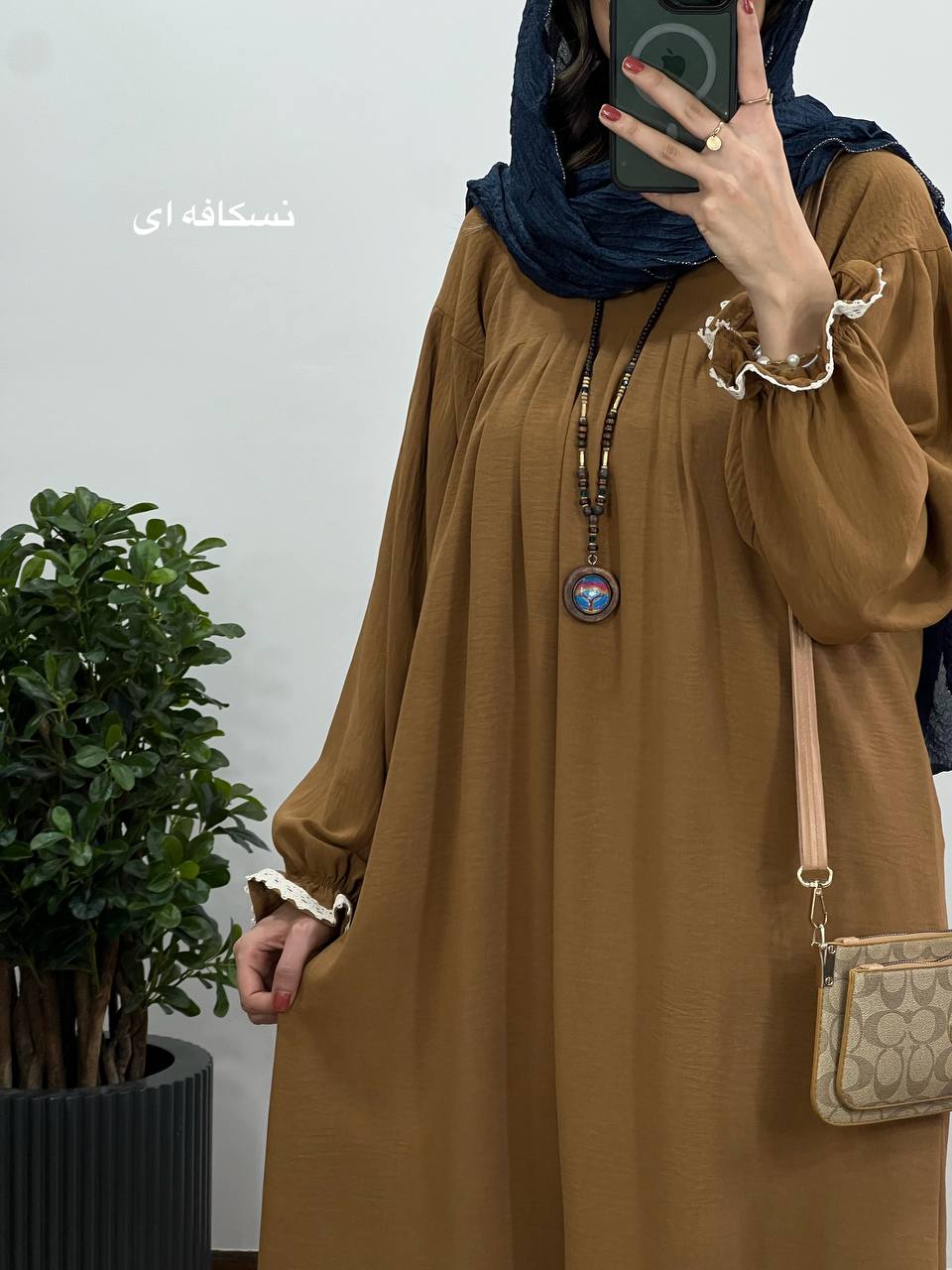مانتو عبایی بلند رایلی 5 کد 3026